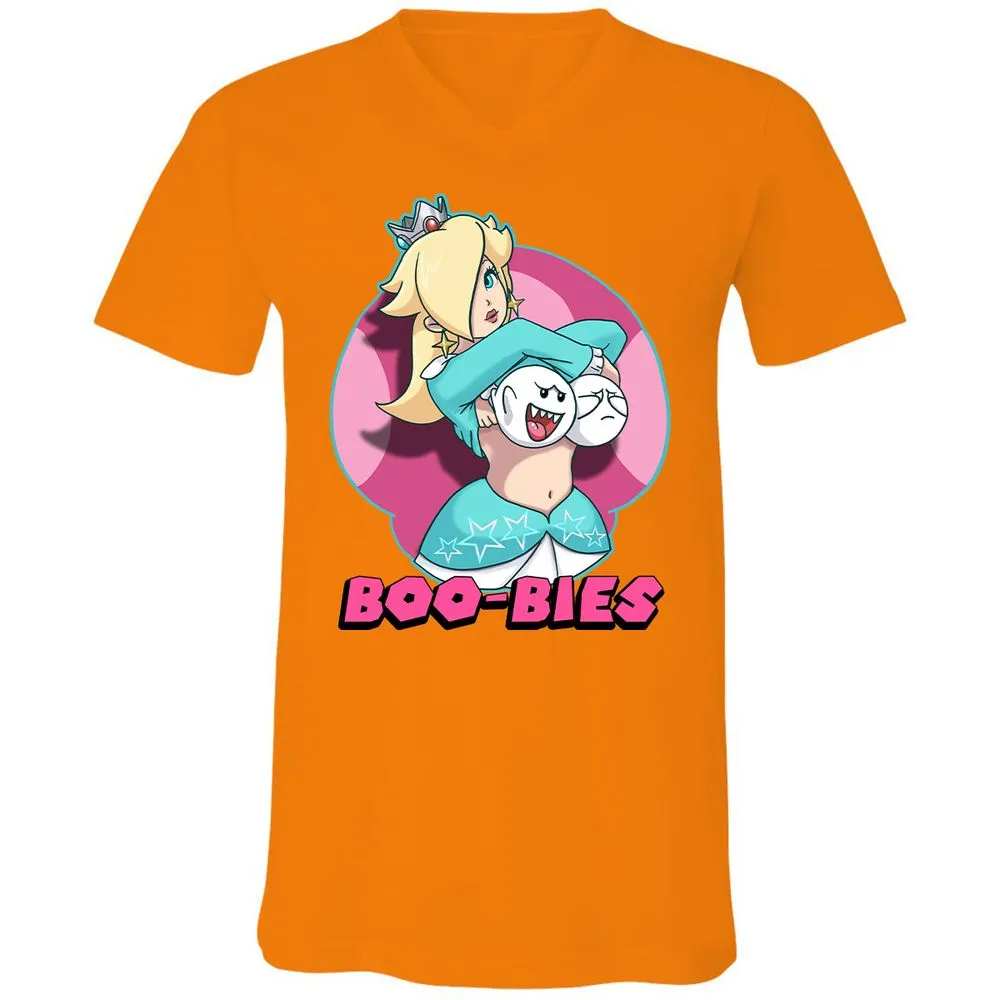 Unisex V-Neck T-Shirt - W3SX4JWQ - Orange - 11