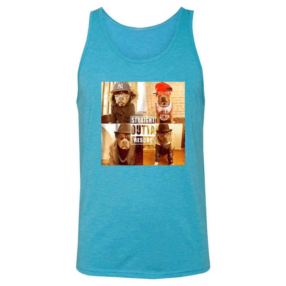 Unisex Jersey Tank - 4G3C7U97 - Aqua Triblend - 3