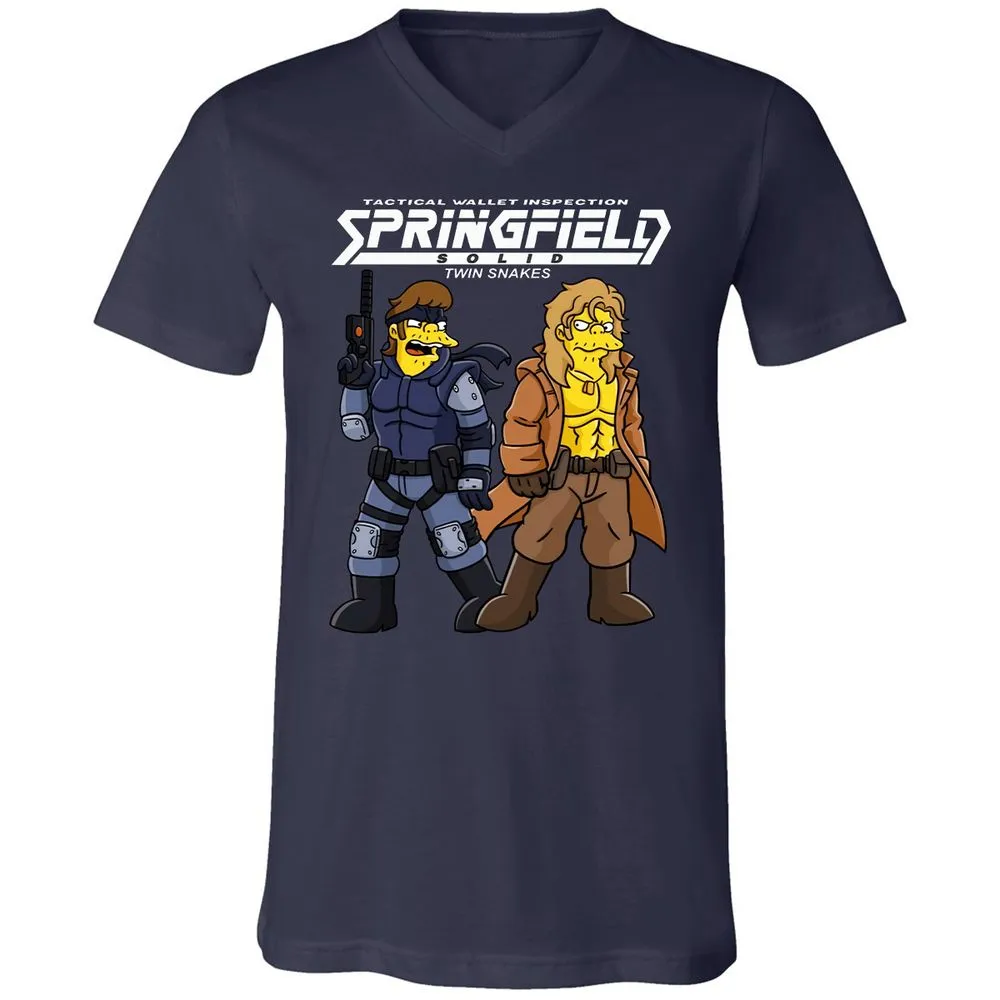 Unisex V-Neck T-Shirt - WKJ74NRA - Navy - 2