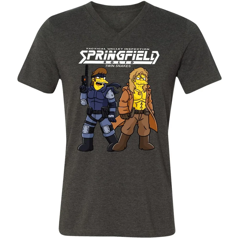 Unisex V-Neck T-Shirt - WKJ74NRA - Dark Grey Heather - 8