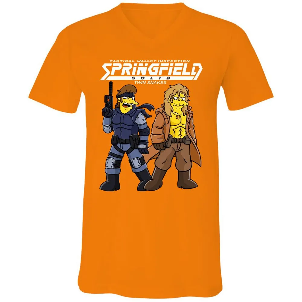 Unisex V-Neck T-Shirt - WKJ74NRA - Orange - 11