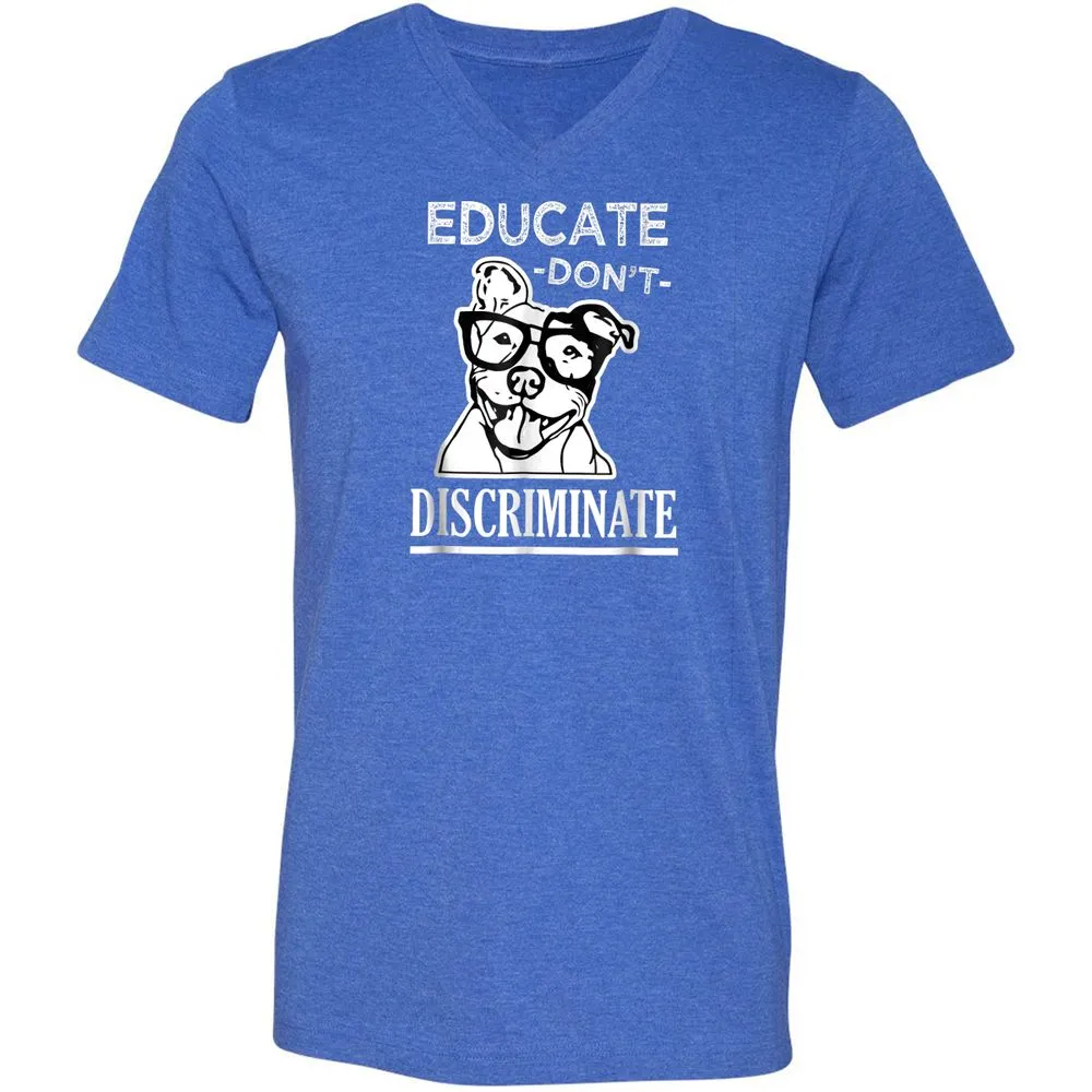 Unisex V-Neck T-Shirt - QQBPR3RC - Heather True Royal - 14