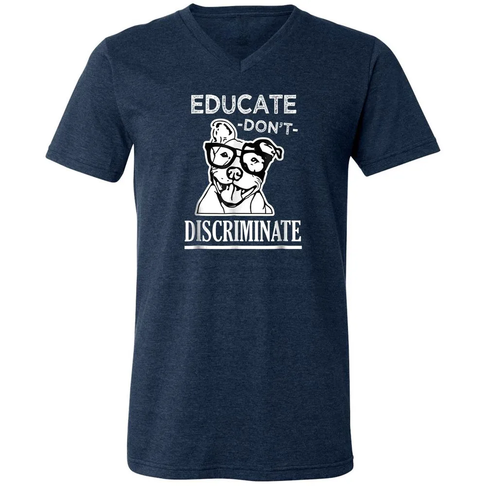Unisex V-Neck T-Shirt - QQBPR3RC - Heather Navy - 15