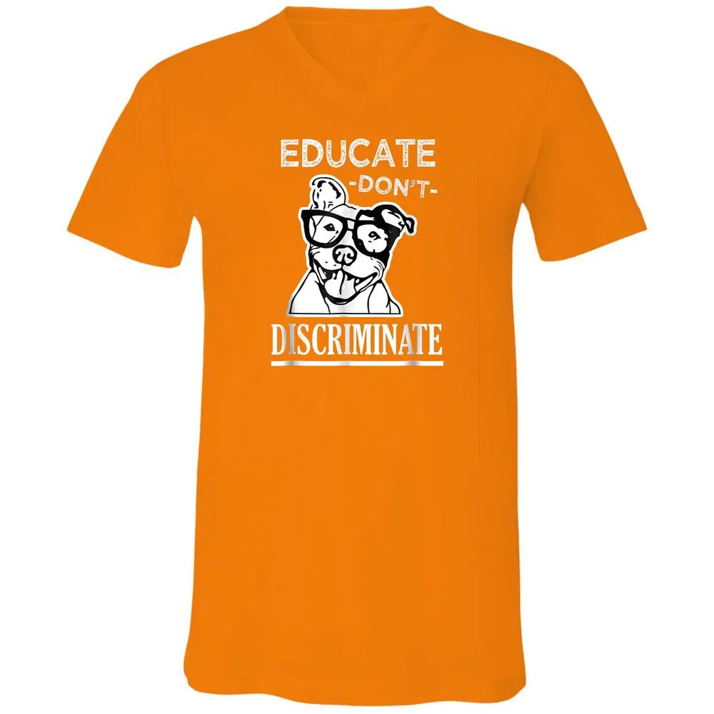 Unisex V-Neck T-Shirt - QQBPR3RC - Orange - 11