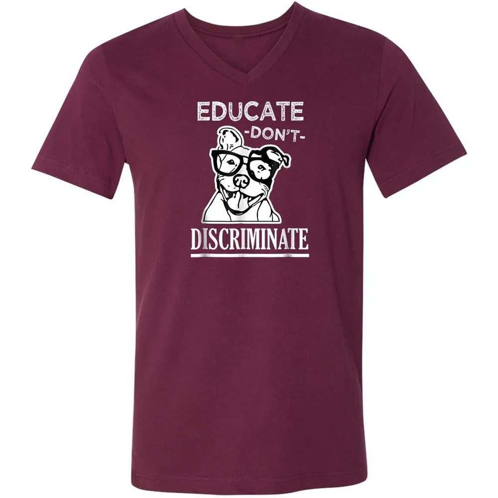 Unisex V-Neck T-Shirt - QQBPR3RC - Maroon - 6