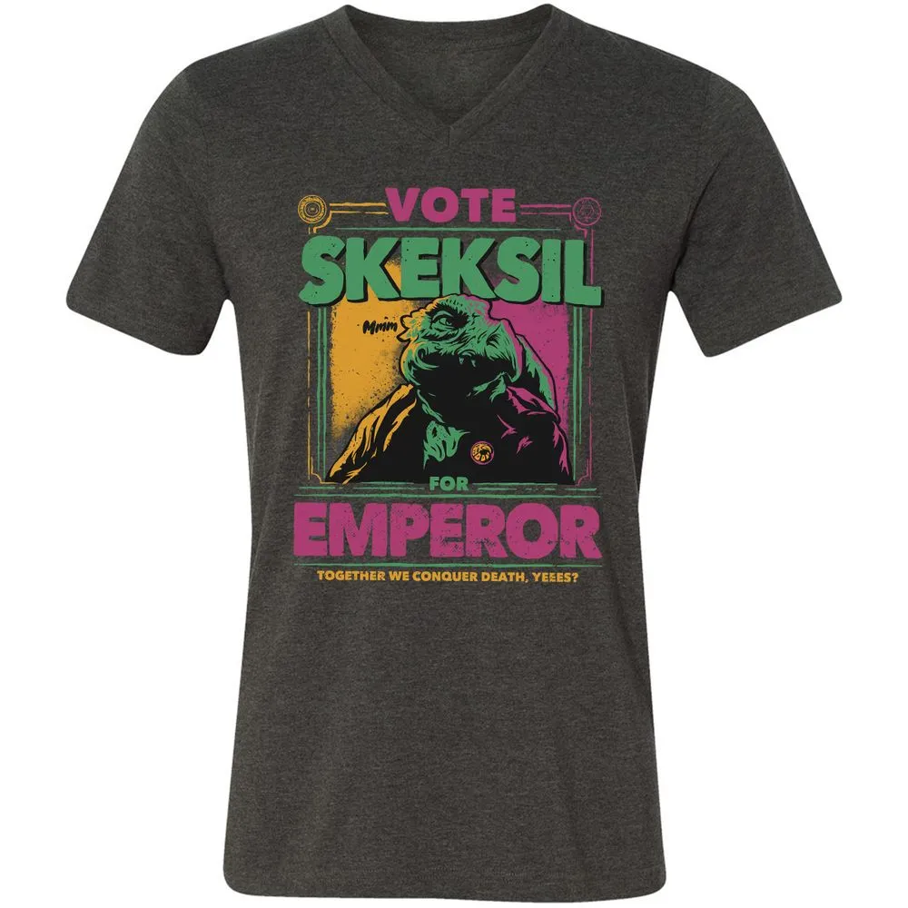 Unisex V-Neck T-Shirt - 2JBS2HYF - Dark Grey Heather - 8