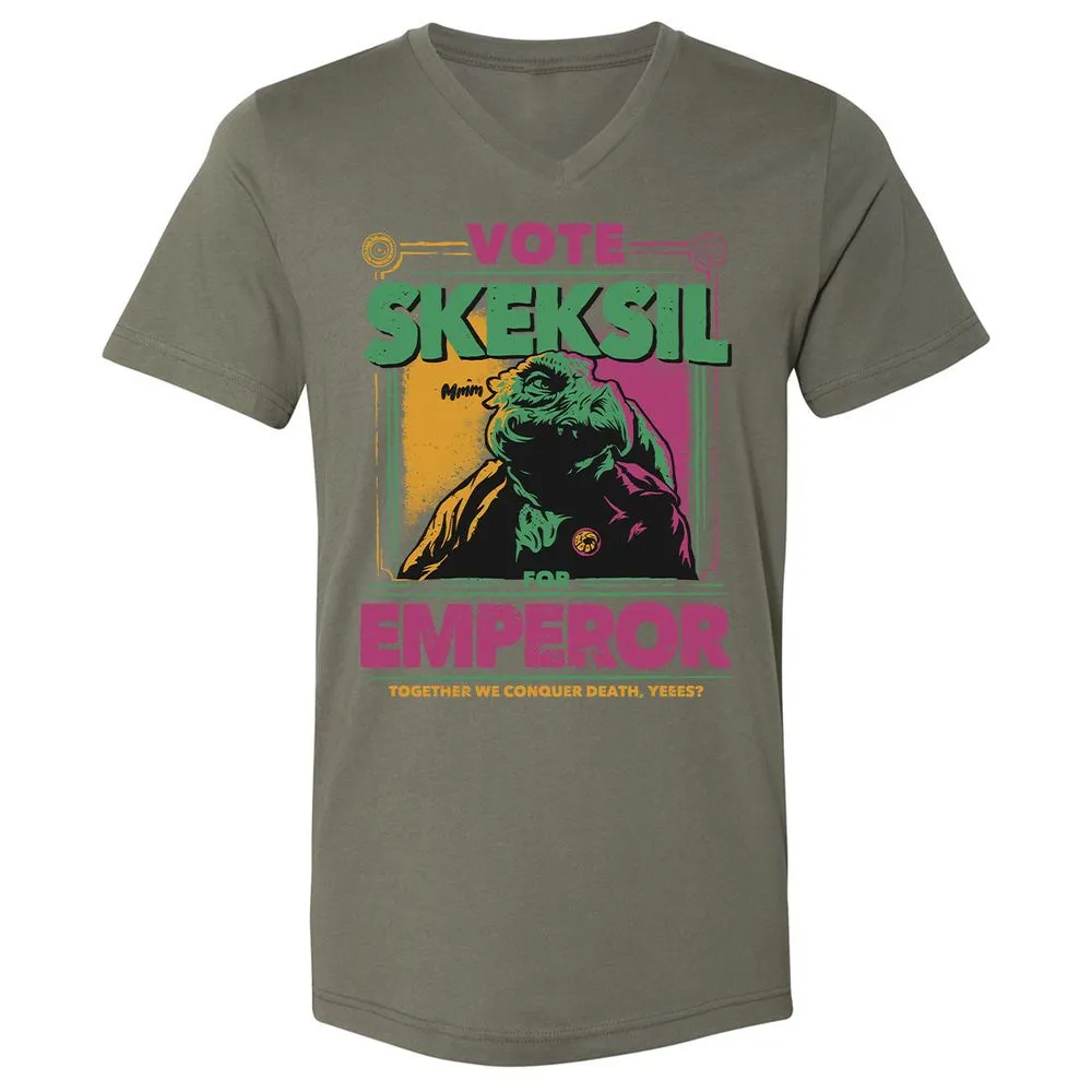Unisex V-Neck T-Shirt - 2JBS2HYF - Military Green - 10