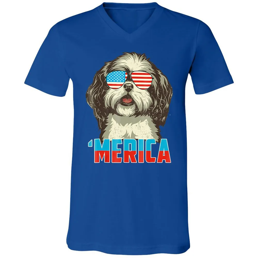 Unisex V-Neck T-Shirt - NMC52DWC - True Royal - 4