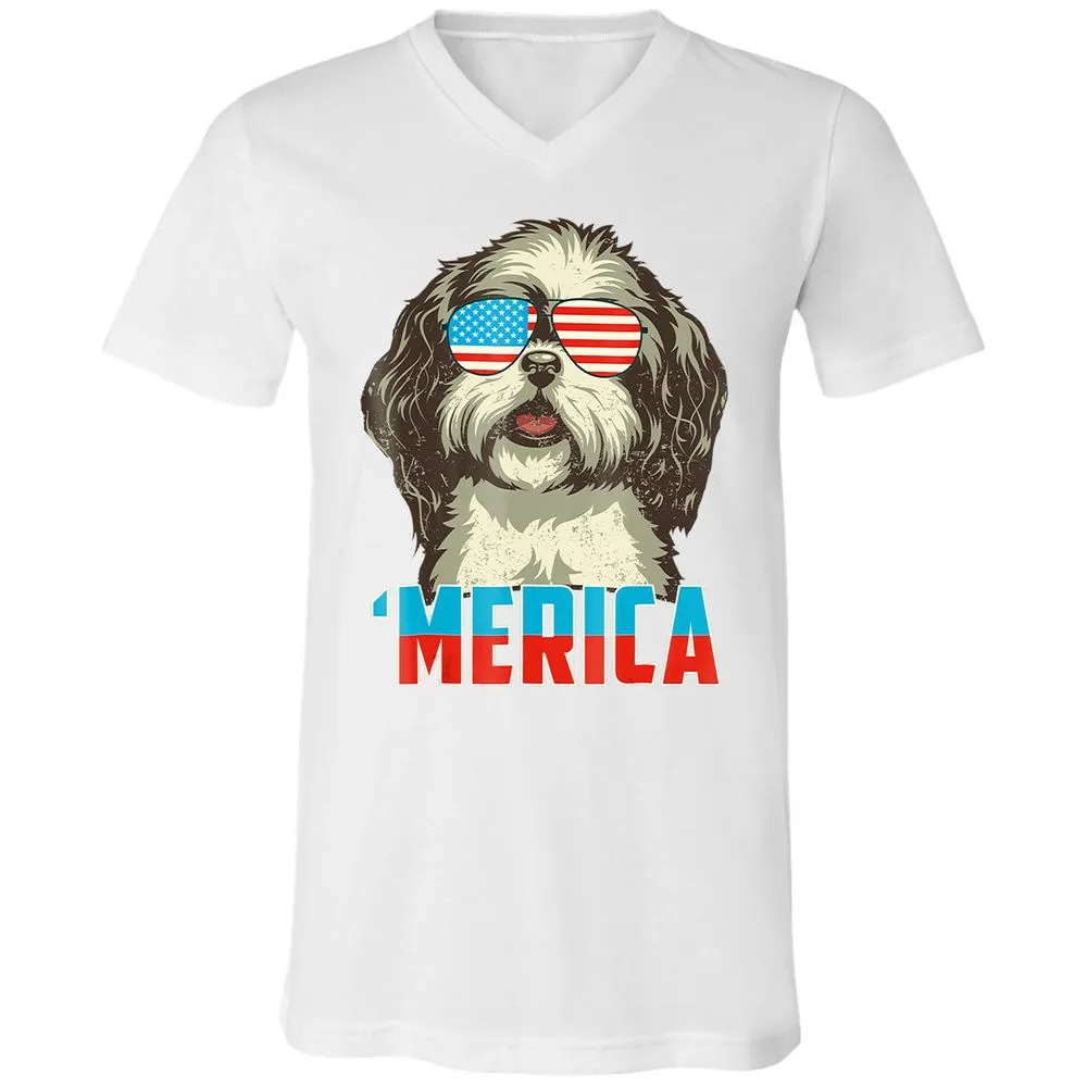 Unisex V-Neck T-Shirt - NMC52DWC - White - 5