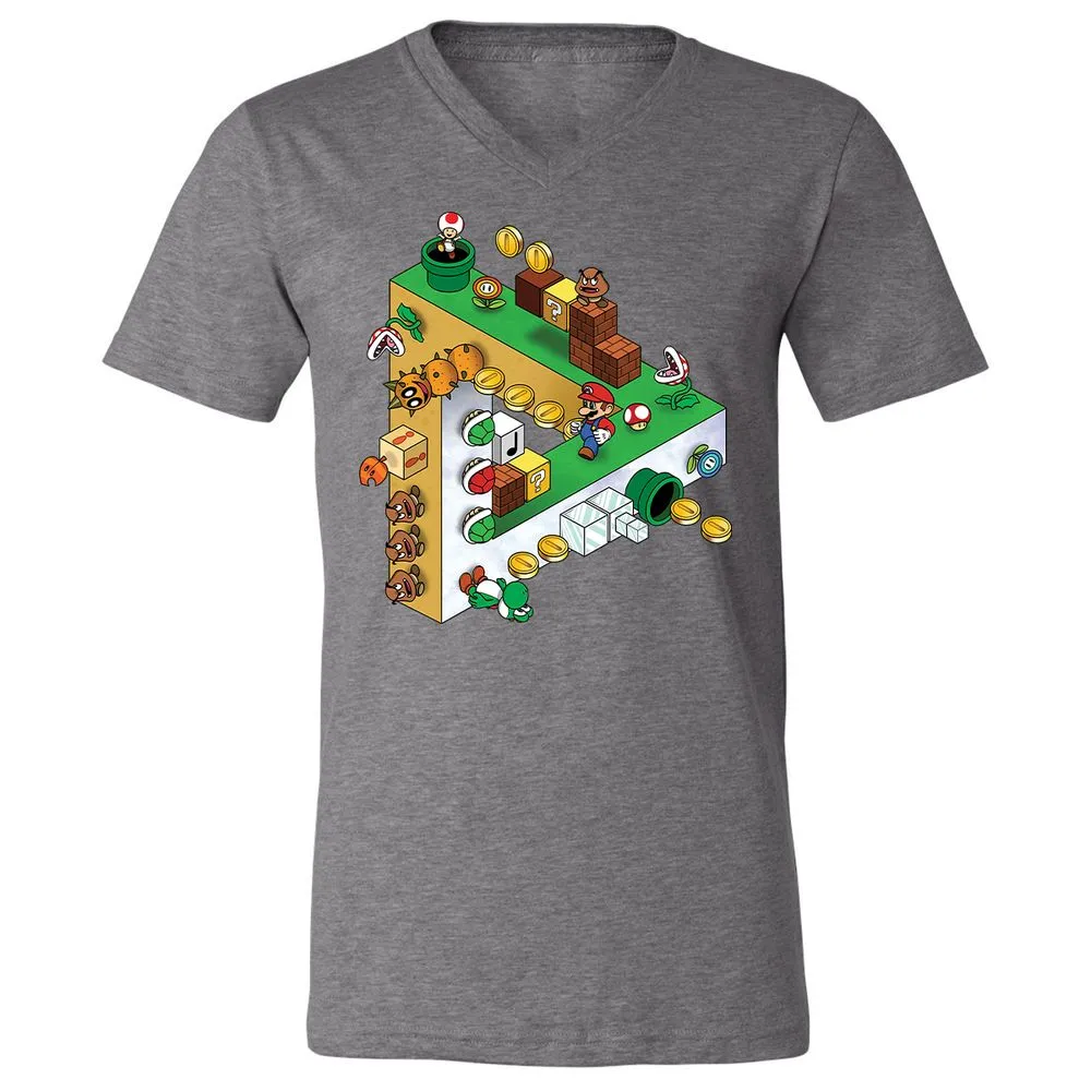 Unisex V-Neck T-Shirt - 9BHGWU5W - Deep Heather - 13