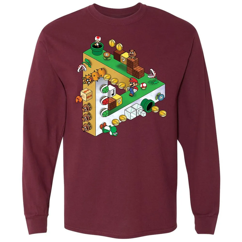 Long Sleeve T-Shirt - 5QC3UQ9H - Maroon - 11