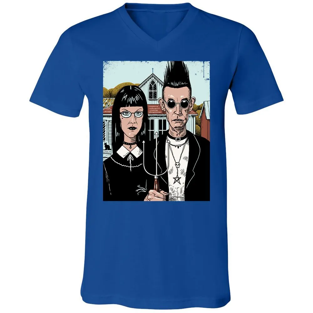 Unisex V-Neck T-Shirt - 5EA5DYBF - True Royal - 4