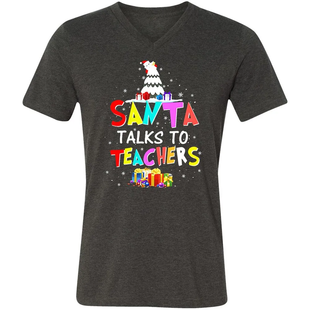 Unisex V-Neck T-Shirt - DWJW9GUA - Dark Grey Heather - 8
