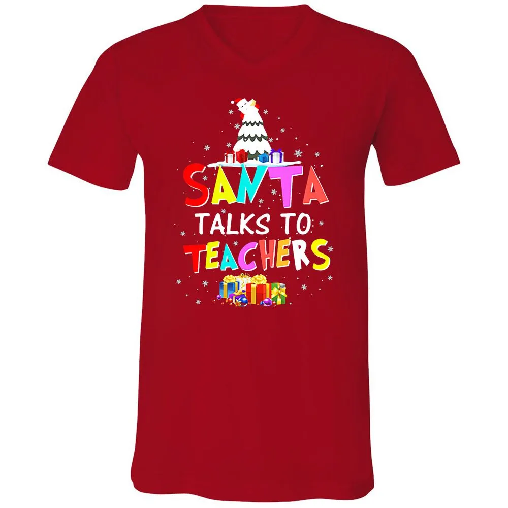 Unisex V-Neck T-Shirt - DWJW9GUA - Red - 3