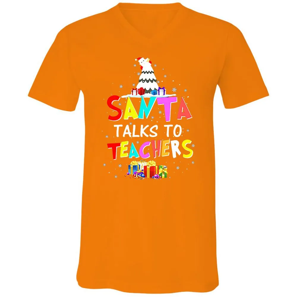 Unisex V-Neck T-Shirt - DWJW9GUA - Orange - 11