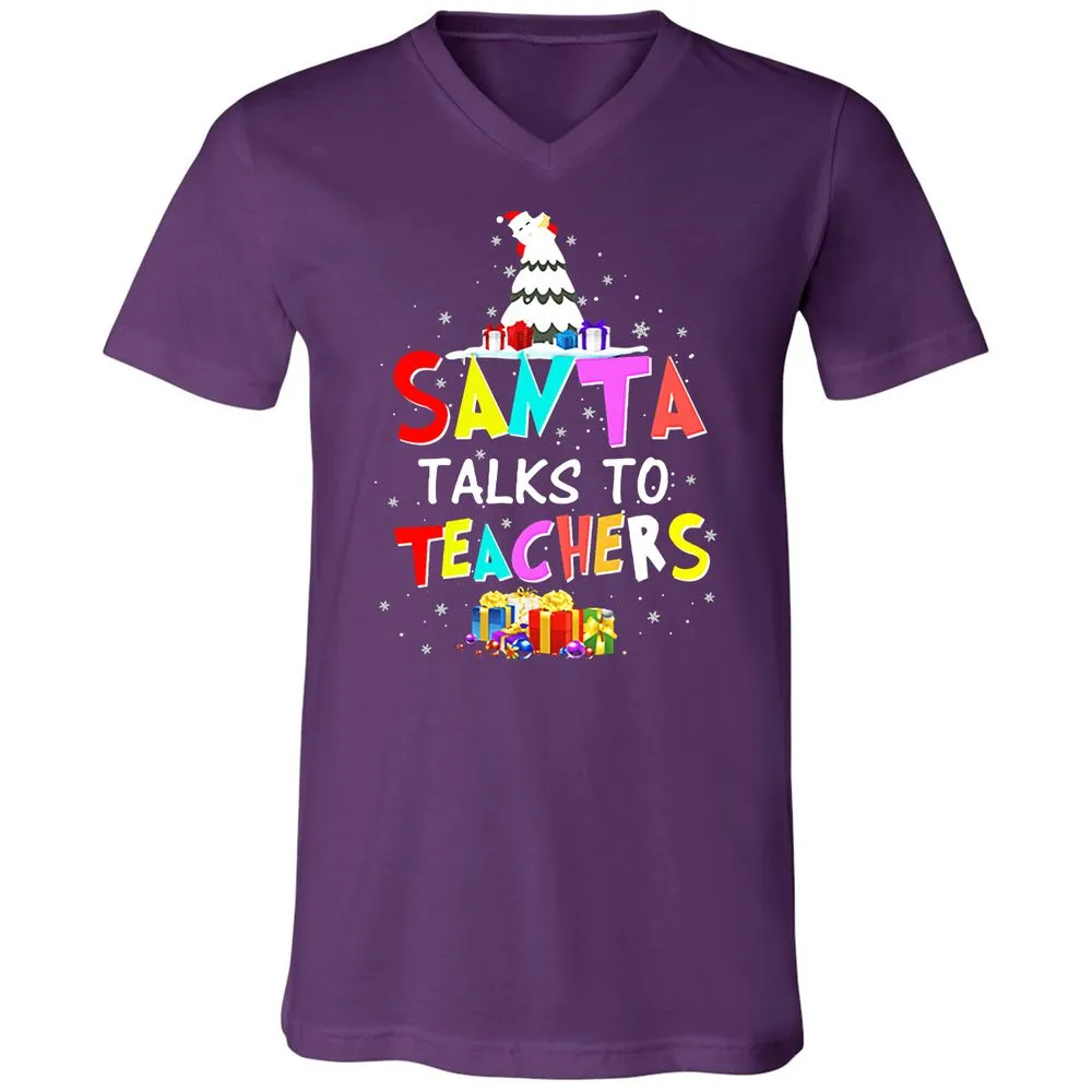 Unisex V-Neck T-Shirt - DWJW9GUA - Team Purple - 9