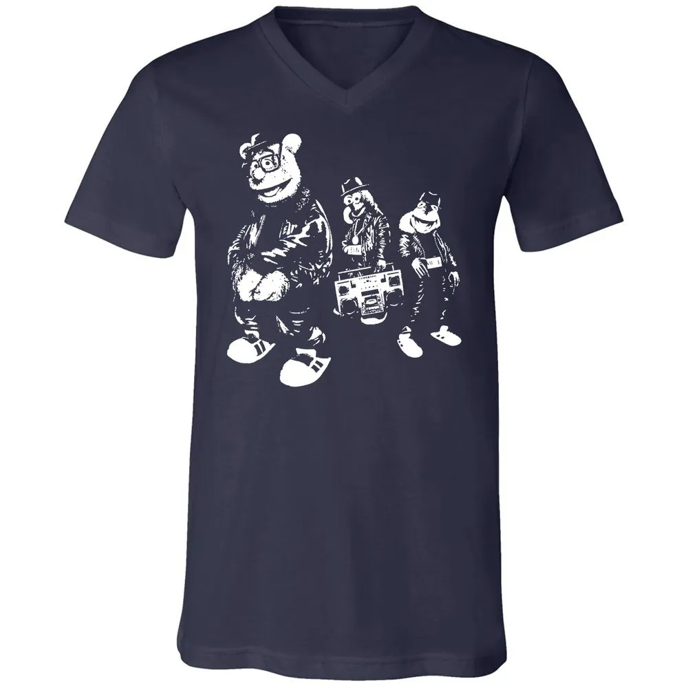 Unisex V-Neck T-Shirt - TSAXBR39 - Navy - 2