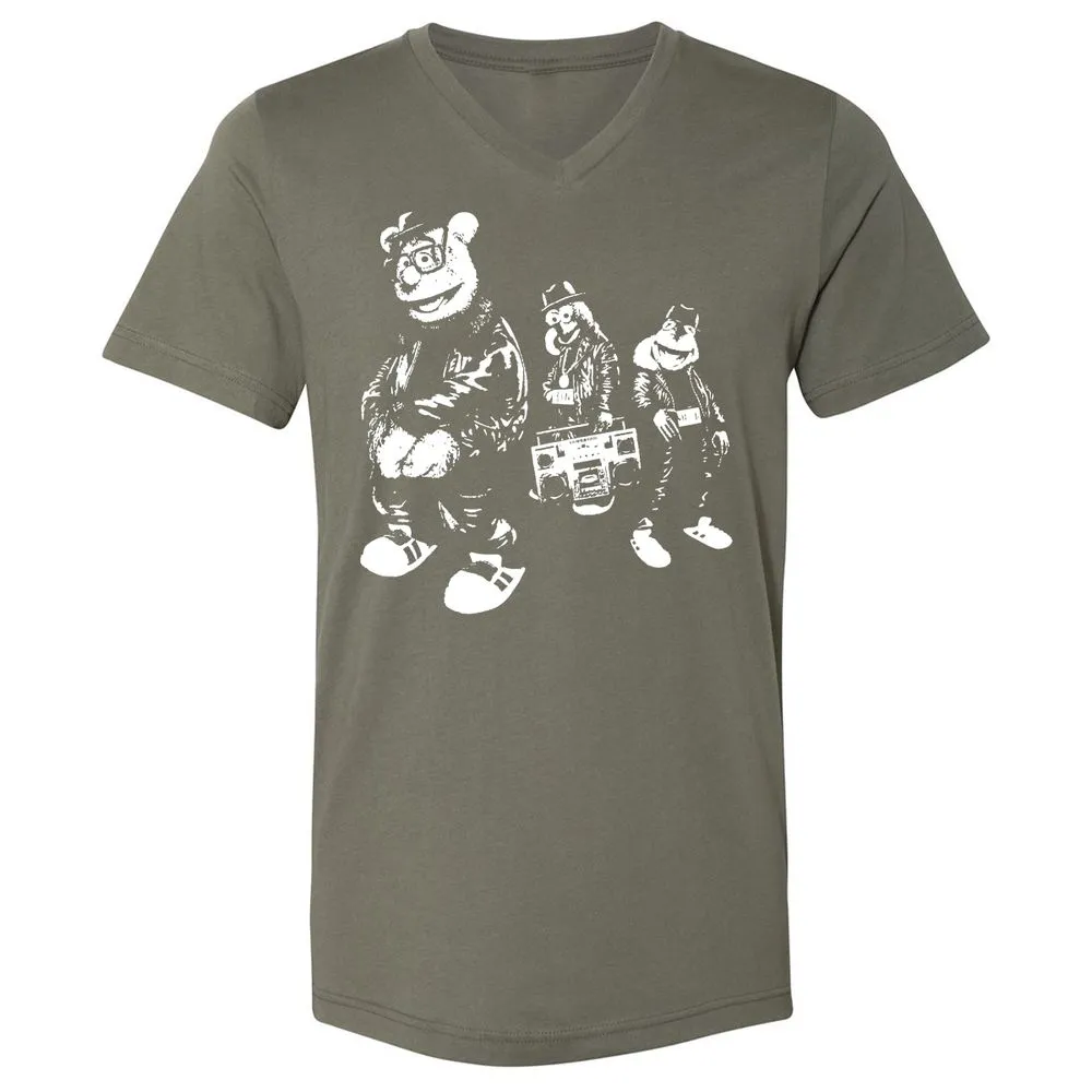 Unisex V-Neck T-Shirt - TSAXBR39 - Military Green - 10