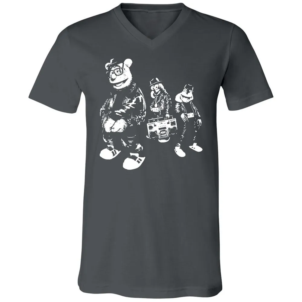 Unisex V-Neck T-Shirt - TSAXBR39 - Asphalt - 12