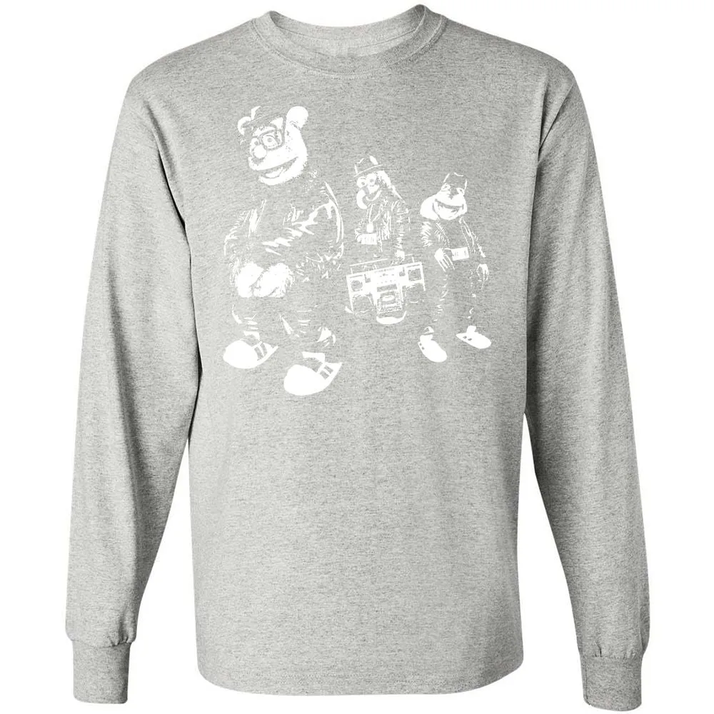 Long Sleeve T-Shirt - WFJQ81JY - Ash - 7
