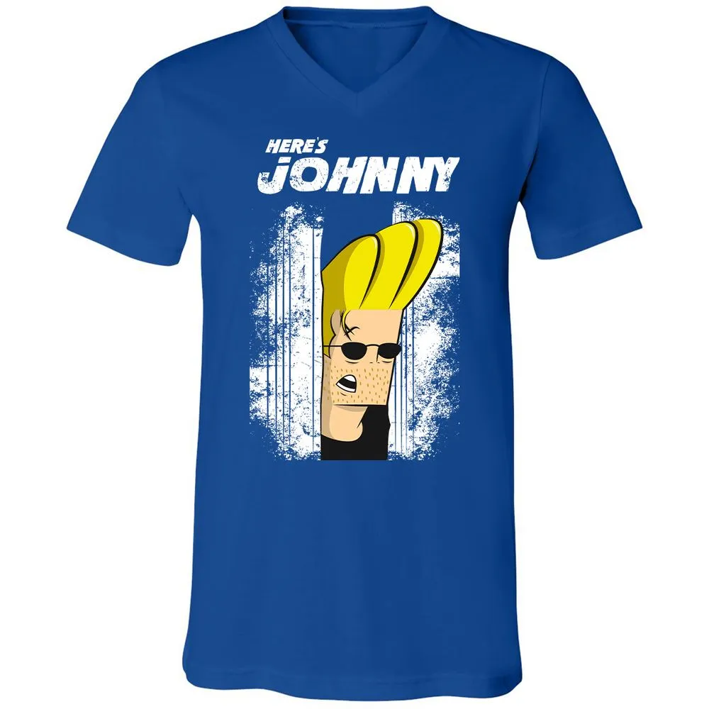 Unisex V-Neck T-Shirt - LG8QZY8F - True Royal - 4