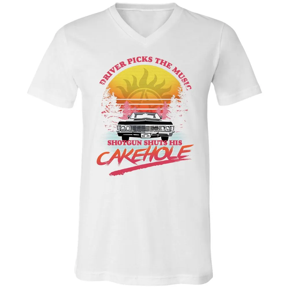 Unisex V-Neck T-Shirt - BB5UDQZY - White - 5