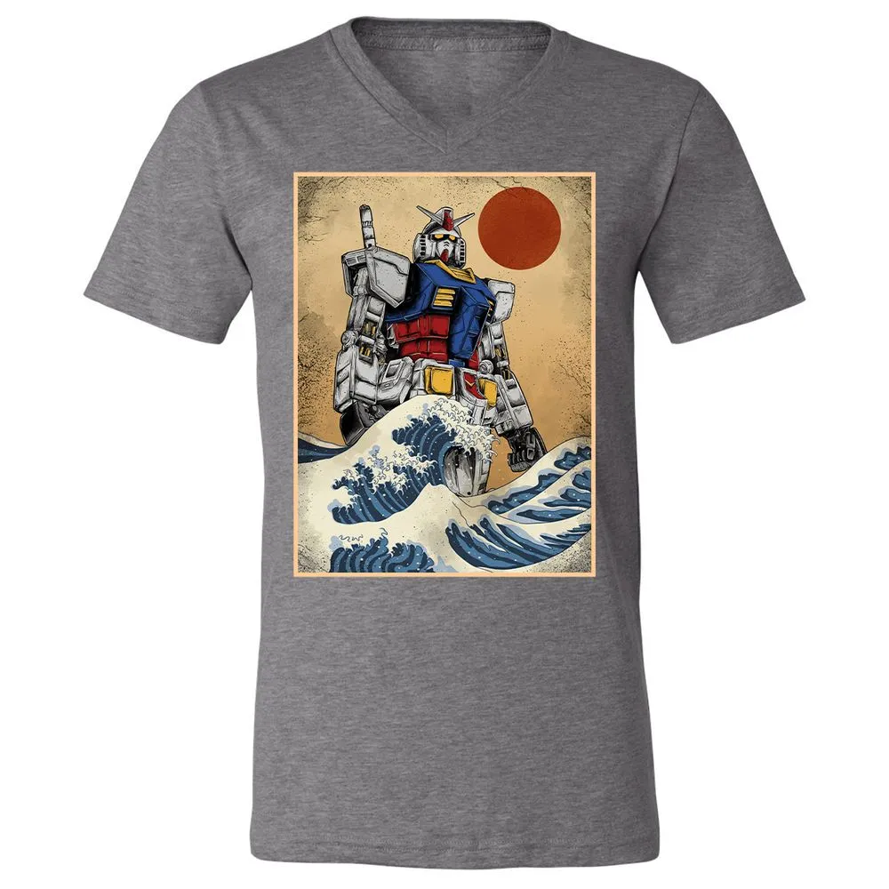 Unisex V-Neck T-Shirt - 96TDVXLF - Deep Heather - 13