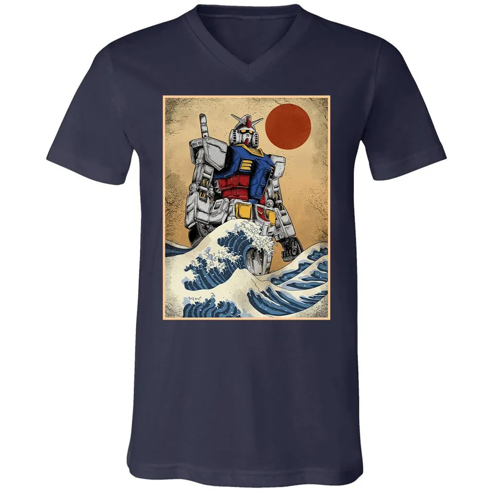 Unisex V-Neck T-Shirt - 96TDVXLF - Navy - 2