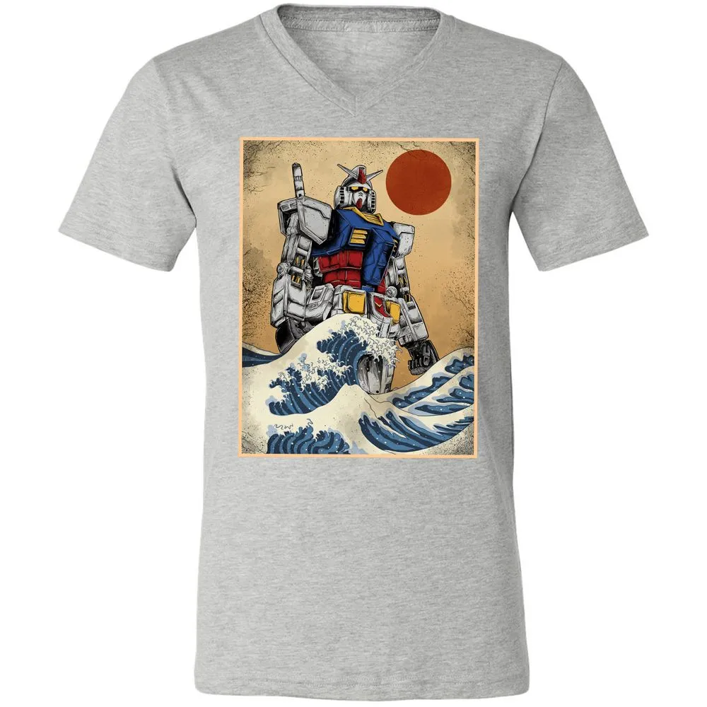 Unisex V-Neck T-Shirt - 96TDVXLF - Athletic Heather - 7