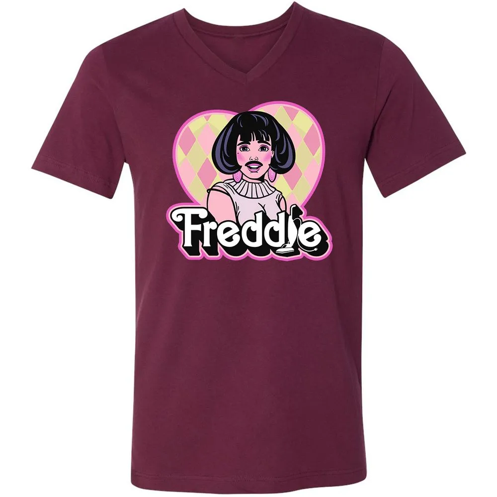 Unisex V-Neck T-Shirt - XN3U4MNA - Maroon - 6