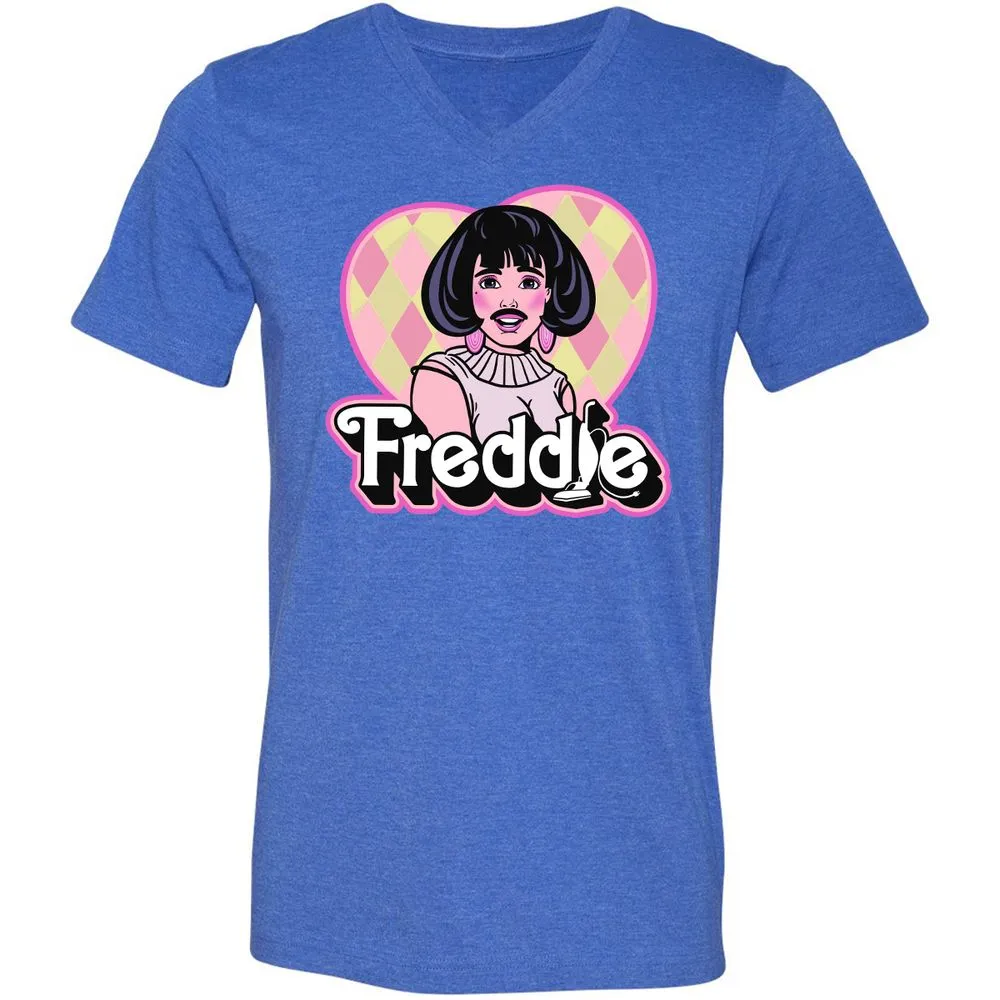 Unisex V-Neck T-Shirt - XN3U4MNA - Heather True Royal - 14