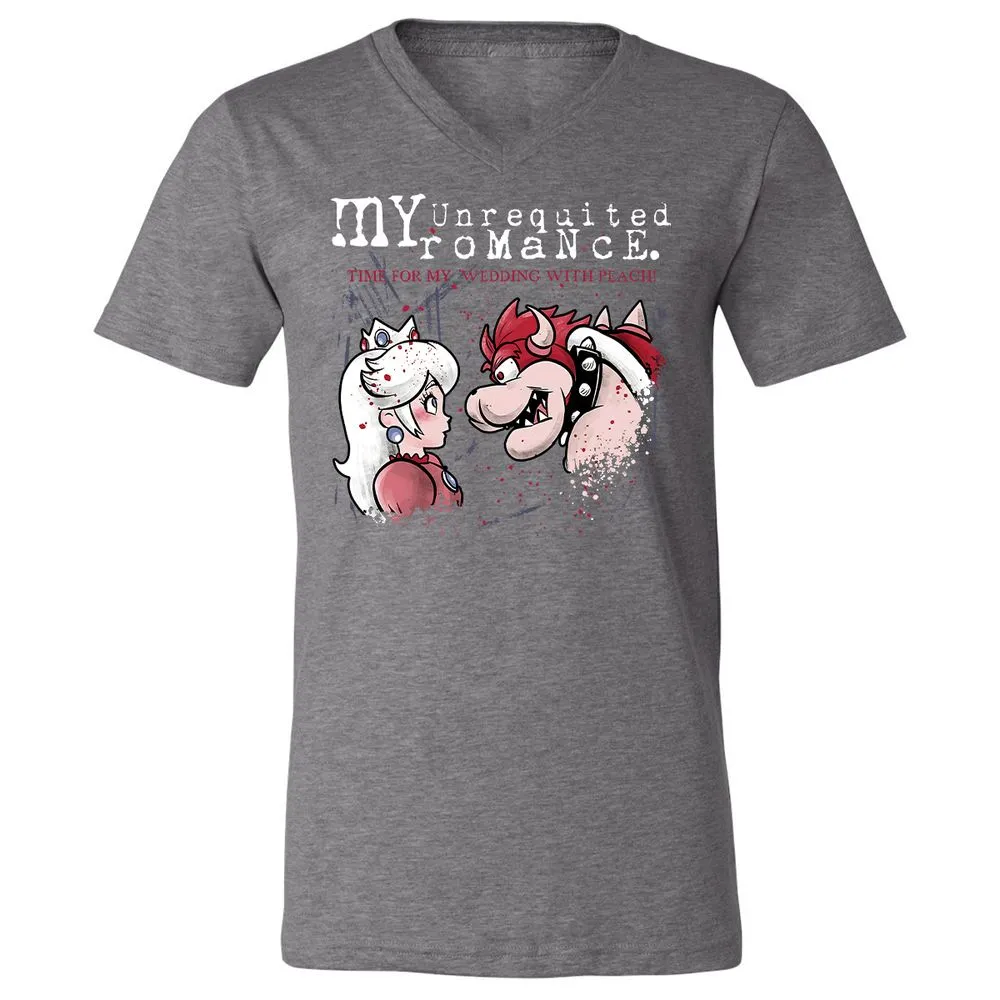 Unisex V-Neck T-Shirt - JVZPF9CR - Deep Heather - 13