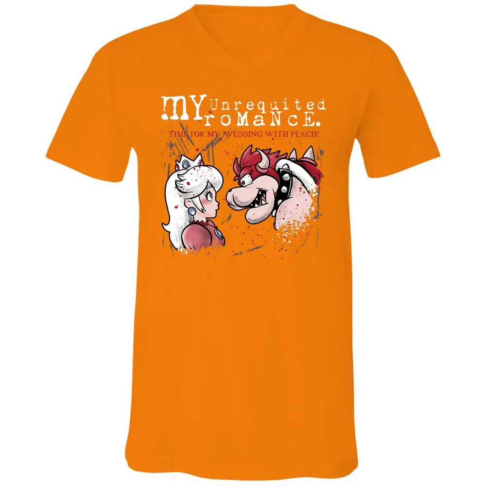 Unisex V-Neck T-Shirt - JVZPF9CR - Orange - 11