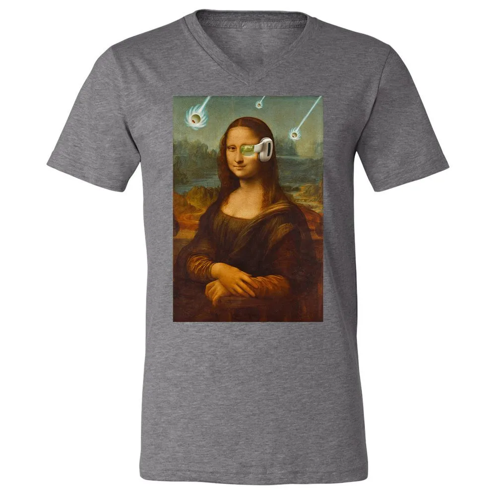 Unisex V-Neck T-Shirt - 8N4M8MJP - Deep Heather - 13