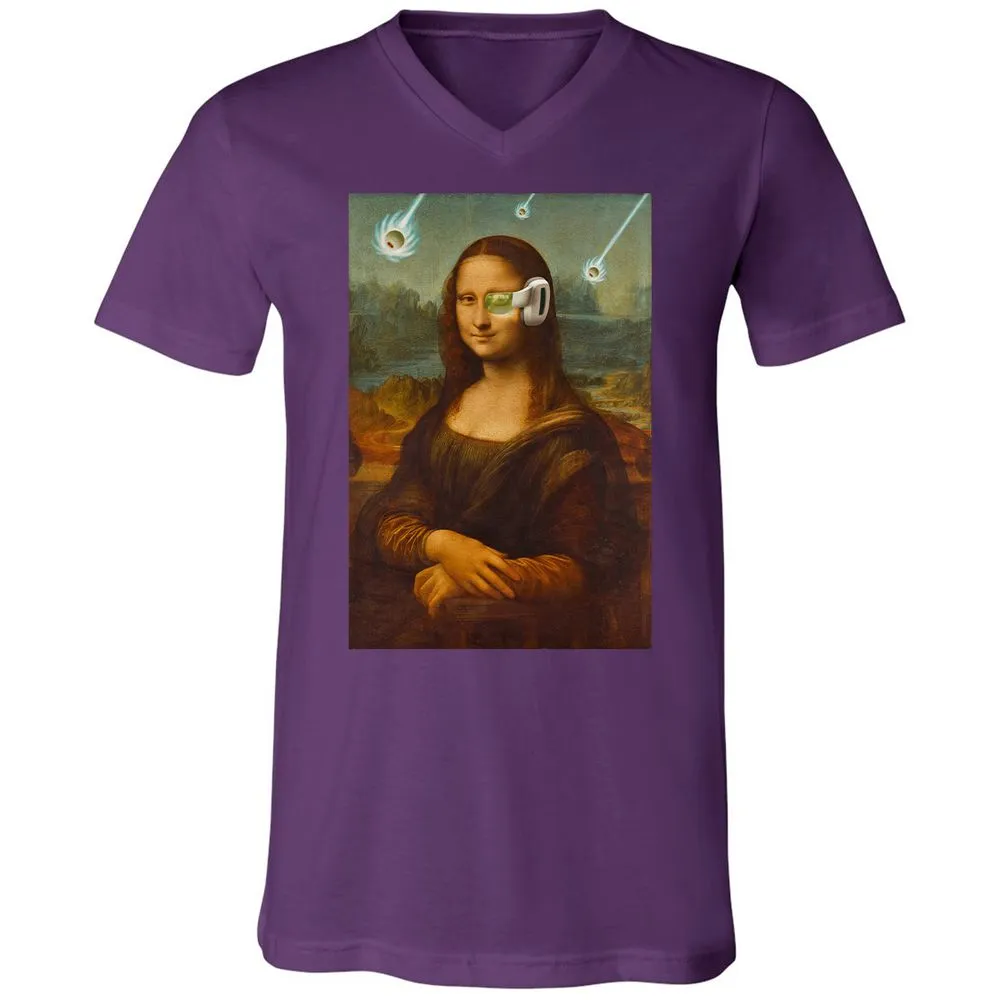 Unisex V-Neck T-Shirt - 8N4M8MJP - Team Purple - 9