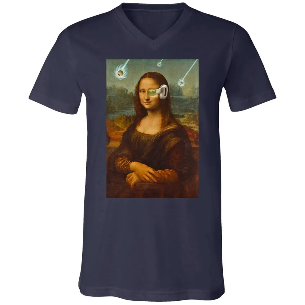 Unisex V-Neck T-Shirt - 8N4M8MJP - Navy - 2