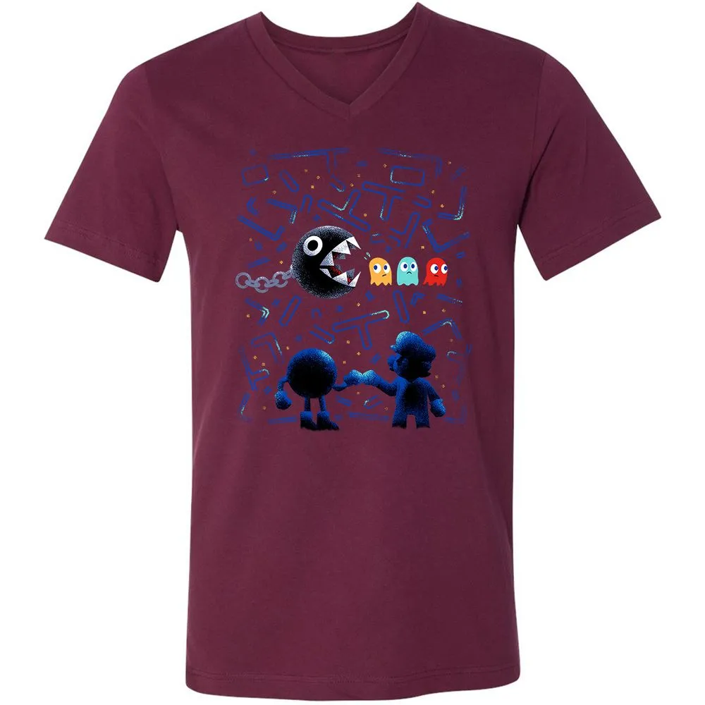 Unisex V-Neck T-Shirt - J5ULUUCA - Maroon - 6