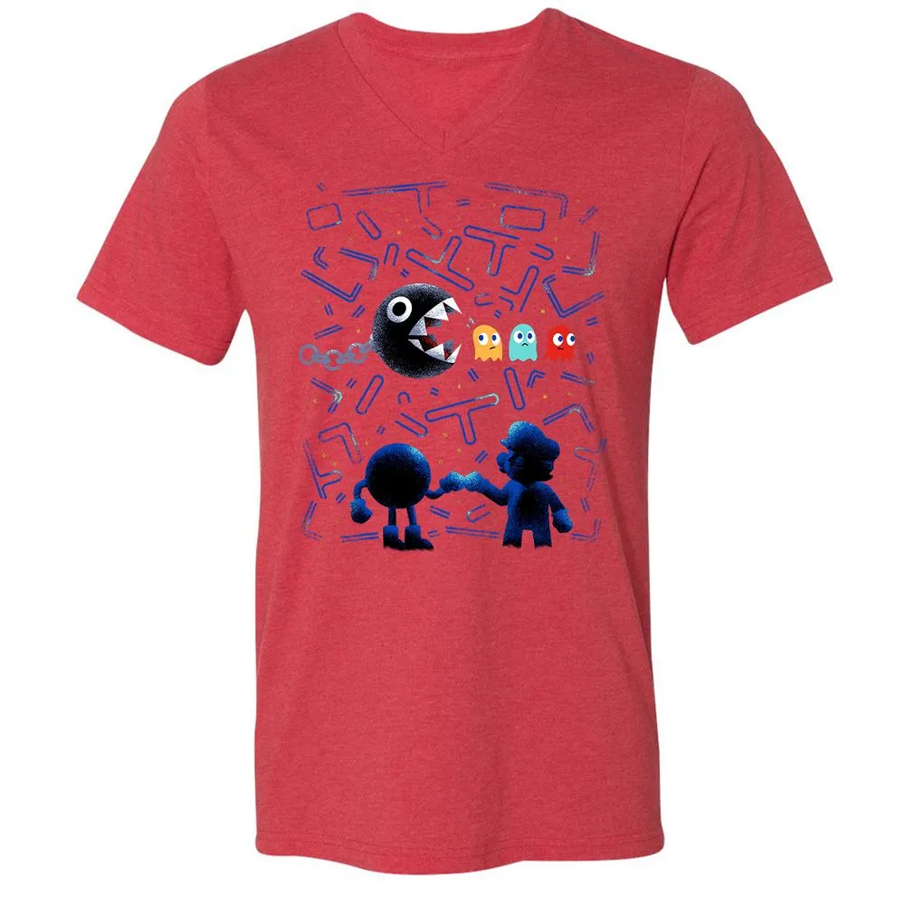 Unisex V-Neck T-Shirt - J5ULUUCA - Heather Red - 16
