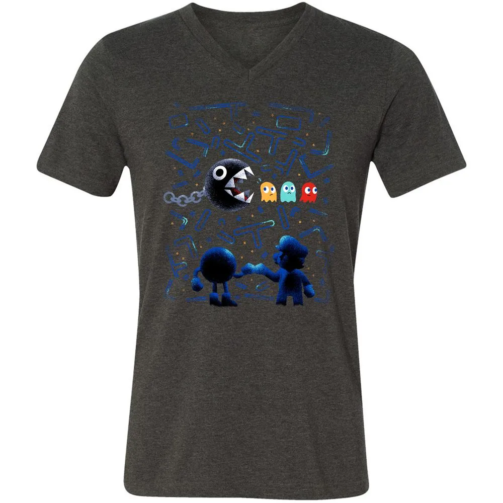 Unisex V-Neck T-Shirt - J5ULUUCA - Dark Grey Heather - 8