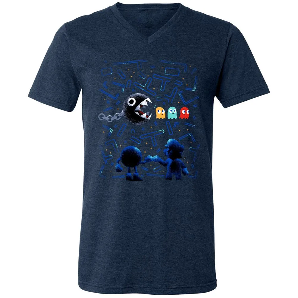Unisex V-Neck T-Shirt - J5ULUUCA - Heather Navy - 15