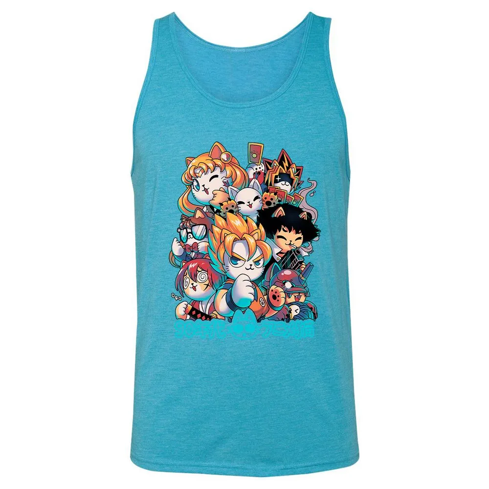 Unisex Jersey Tank - RF6XEQ45 - Aqua Triblend - 3