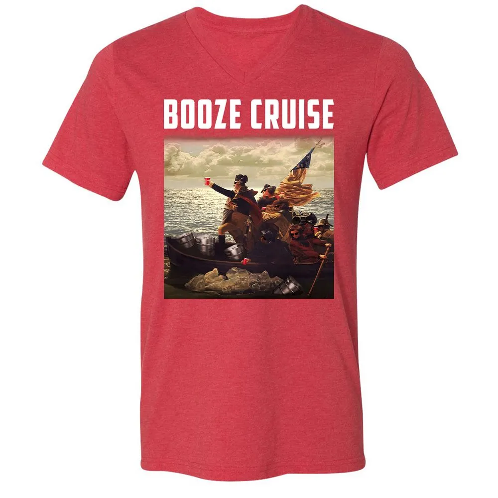 Unisex V-Neck T-Shirt - UNUFGRZX - Heather Red - 16
