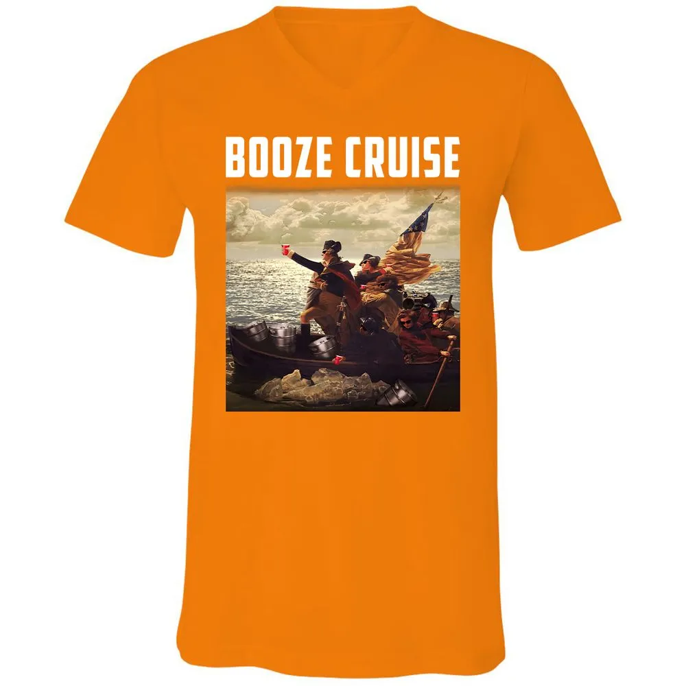 Unisex V-Neck T-Shirt - UNUFGRZX - Orange - 11