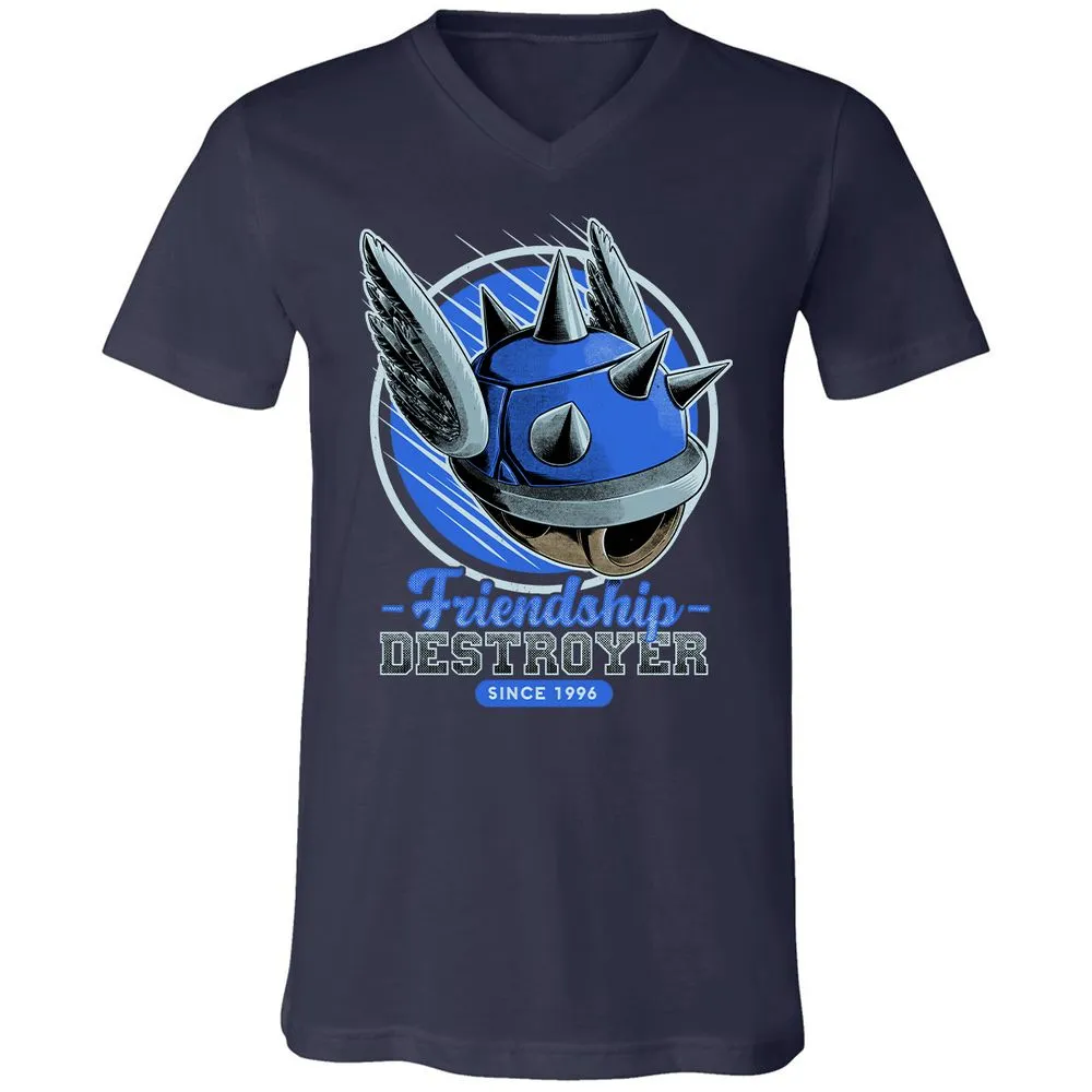 Unisex V-Neck T-Shirt - N4BZUF22 - Navy - 2