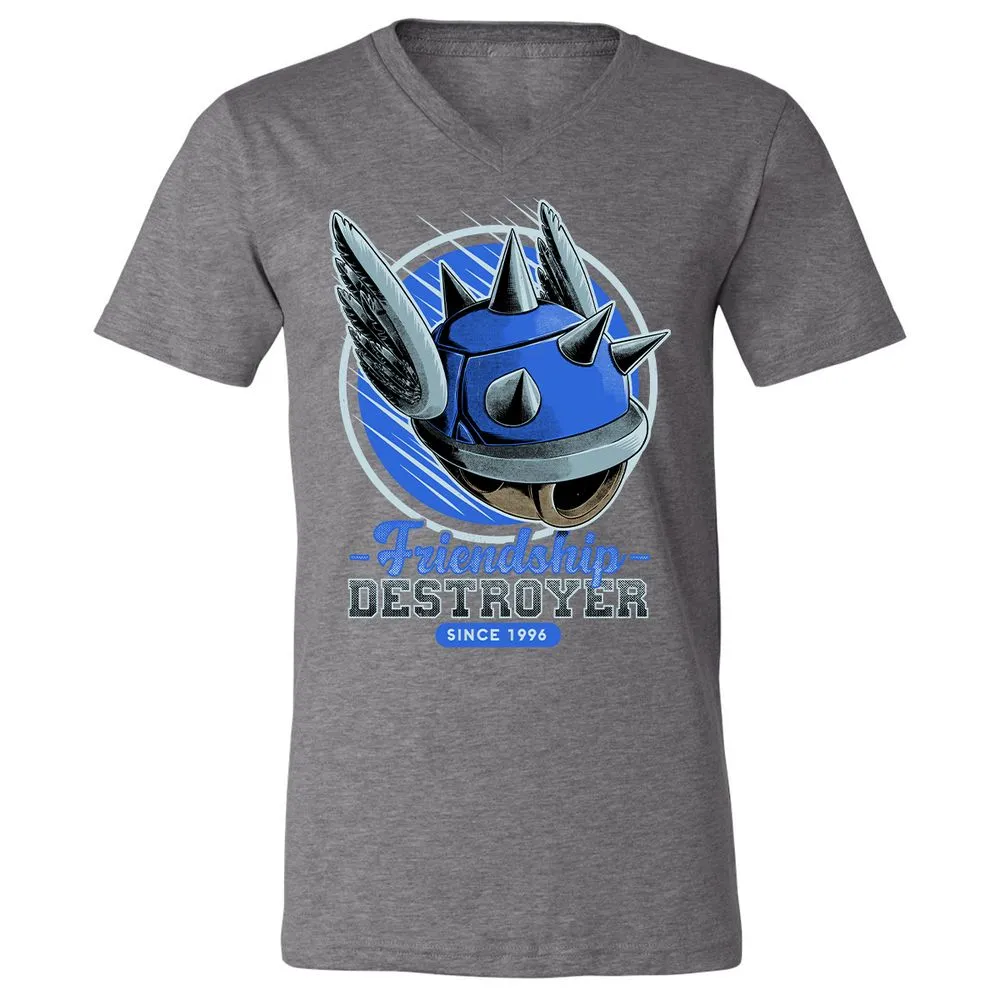 Unisex V-Neck T-Shirt - N4BZUF22 - Deep Heather - 13