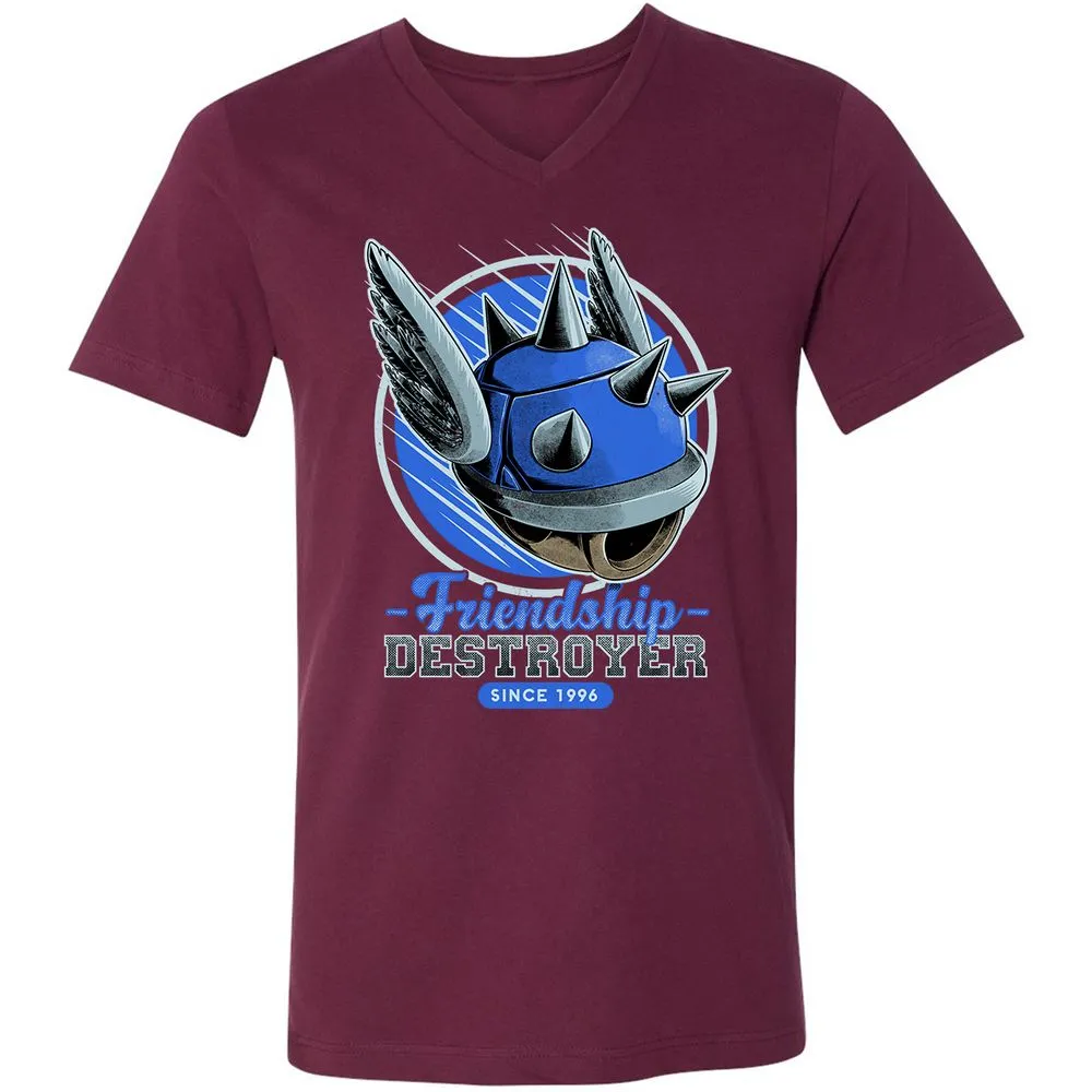Unisex V-Neck T-Shirt - N4BZUF22 - Maroon - 6