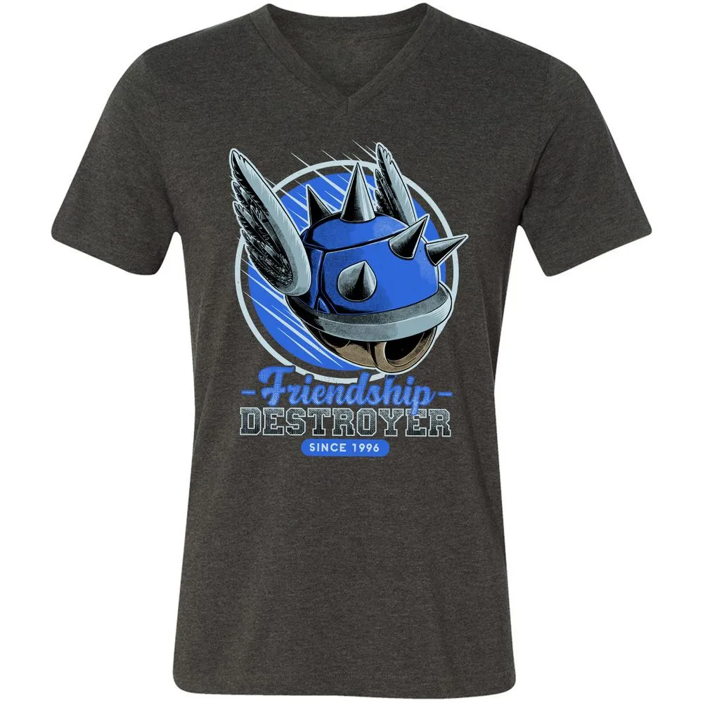 Unisex V-Neck T-Shirt - N4BZUF22 - Dark Grey Heather - 8