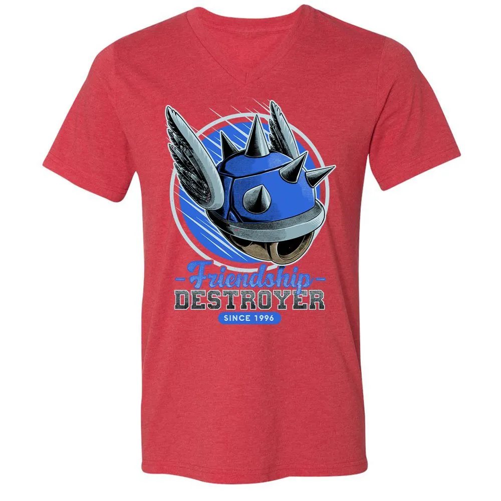 Unisex V-Neck T-Shirt - N4BZUF22 - Heather Red - 16