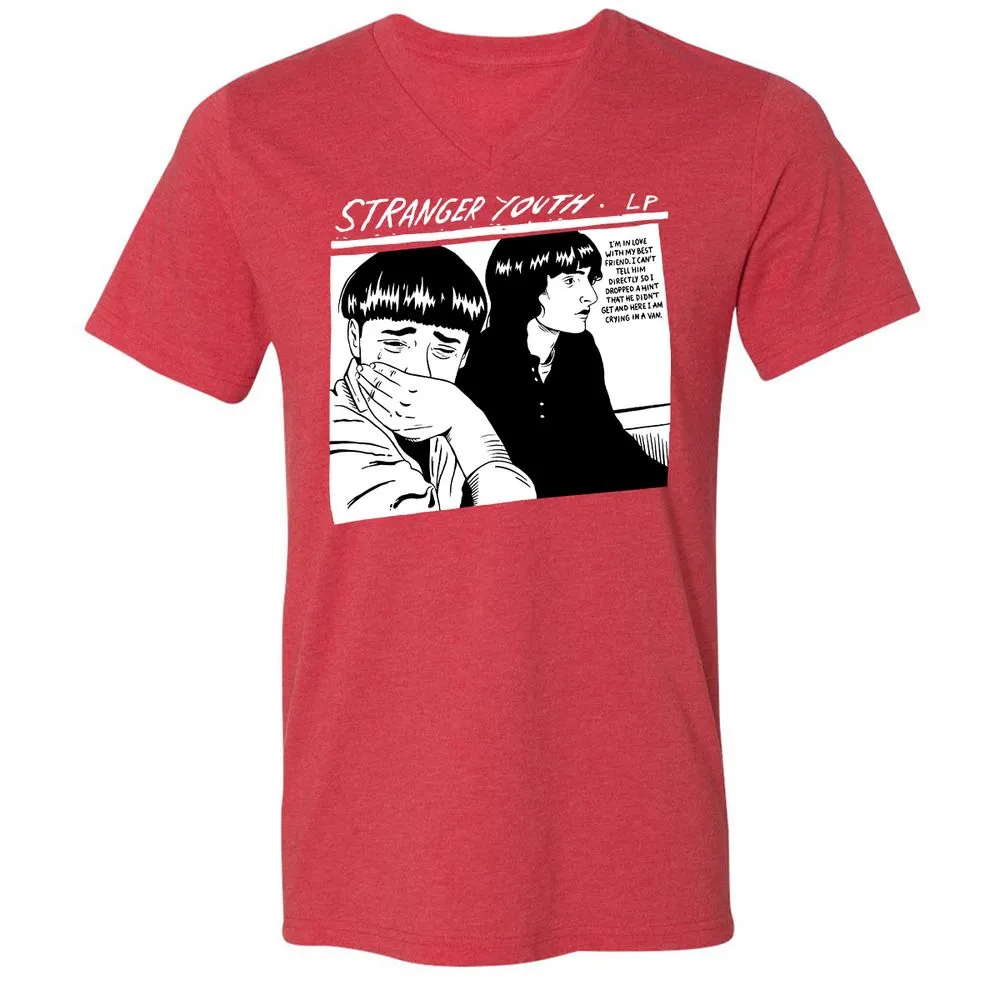 Unisex V-Neck T-Shirt - 7R3H5595 - Heather Red - 16