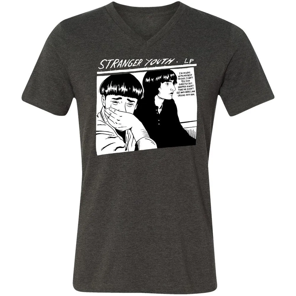 Unisex V-Neck T-Shirt - 7R3H5595 - Dark Grey Heather - 8